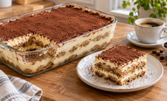 Домашний тирамису с маскарпоне, савоярди, кофе и какао