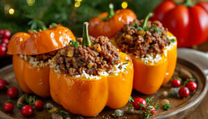 Фаршированные перцы с мясом и рисом