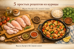 5 простых рецептов из курицы