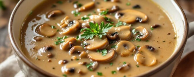 Ароматный суп с насыщенным вкусом грибов — простой и уютный вариант для обеда